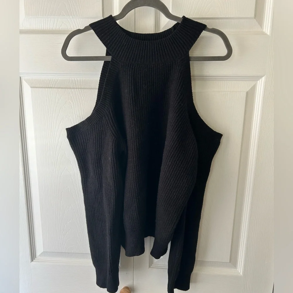 ASTR the Label Cold Shoulder Mock Neck Sweater - Picture 5 of 8